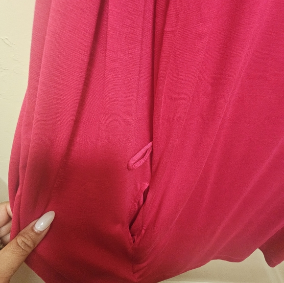 Tommy Hilfiger pink lace-trimmed sleep robe – women’s size M - Picture 6 of 7